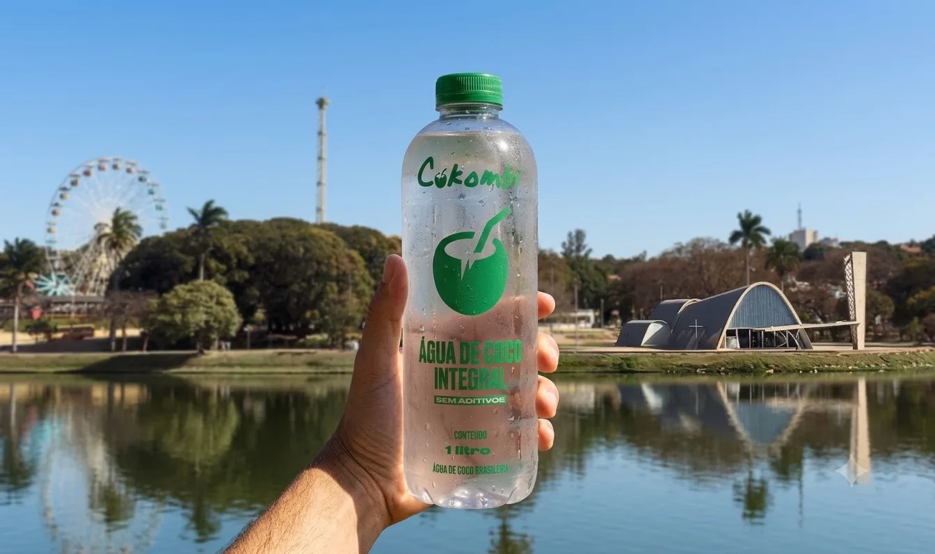 Água de coco Cokombi na Lagoa da Pampulha, em BH